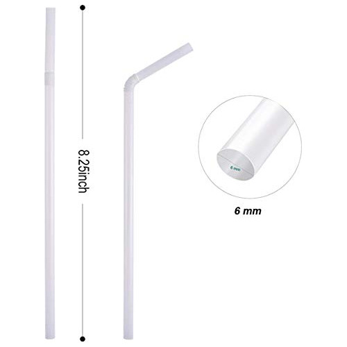 200 Count 100% Plant-based Wrapped Compostable Straws ...