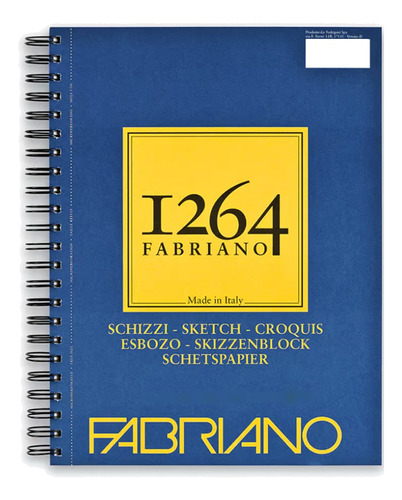 Cuaderno Fabriano 1264 Esbozo A5 60h 90g/m2 Espiral Lateral