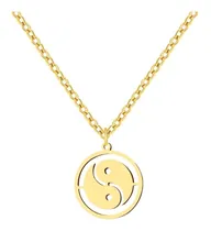 Comprar Collar Yin Yang Unisex Joya Plata Enchapada Oro 18k