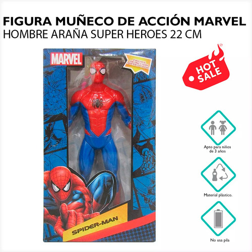 Figura Muñeco De Acción Marvel Hombre Araña Super Heroes 22c