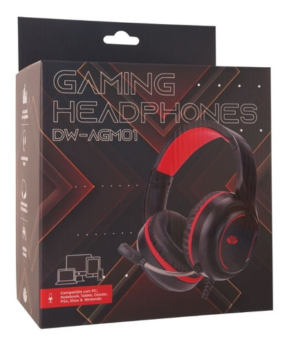 Imagen 5 de 5 de Auricular Gamer Daewoo Microfono Rgb Ps4 Celular Xbox Pc