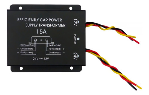 Inversor De Voltaje 24v A 12v 15 Amp