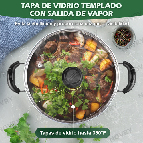 Novry 20pzs Batería de cocina completa Antiadherent Inoxidable Material Espesado Juego De Utensilios De Cocina Ollas Y Sartenes