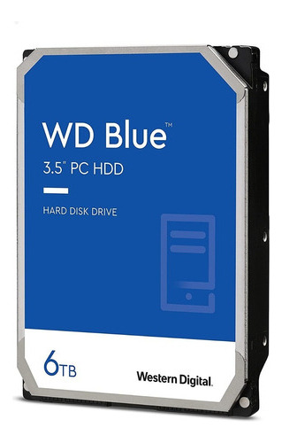 Unidade de disco rígido Western Digital Wd de 6 TB WD60eZaz, azul