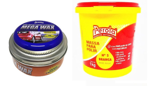 Massa Pasta Para Polir E Cera Cristalizadora Mega Wax 250g