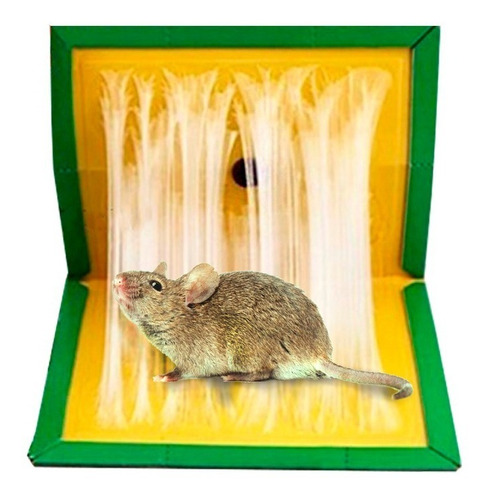 Set 6 Trampas Pegamento De Ratones Roedor Lauchas E Insectos