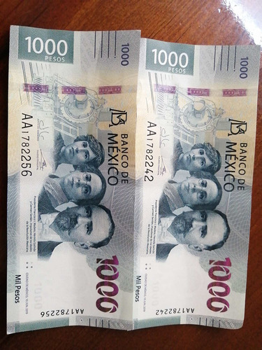 Billete De 1000 Pesos Nuevos Serie Aa