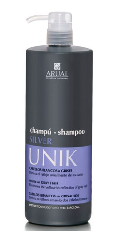 Shampoo Para Cabello Rubio Y Blanco Unik Silver Arual 1 L