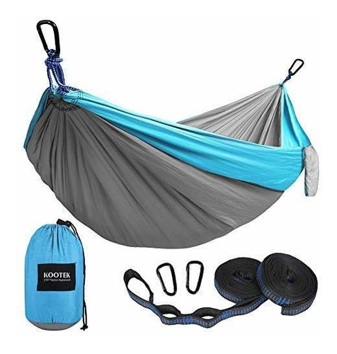 Hamaca De Camping Kootek De Nylon On 2 Correas Para Arboles