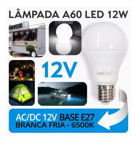Foco LED Bulbo A60 E27 12W Luz Blanca