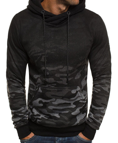 Sudadera Hombre Camuflaje Degradado Sudadera Con Capucha