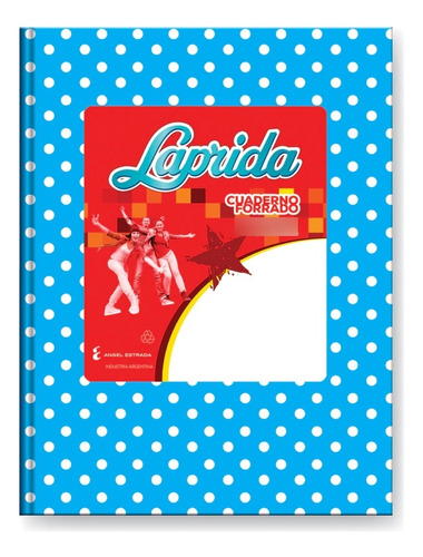 Cuaderno Laprida Lunares 160x210mm 50 Hojas Rayadas Celeste