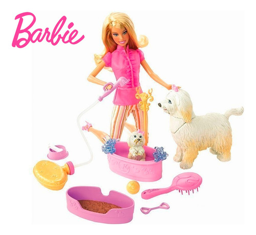 Set Barbie Baño De Espuma Con Perritos Año 2009 Nuevo