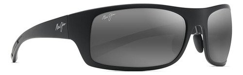 Gafas De Sol Maui Jim Big Wave Para Hombre Y Mujer - Polarizadas, Color: Negro Mate/lentes Grises Neutros