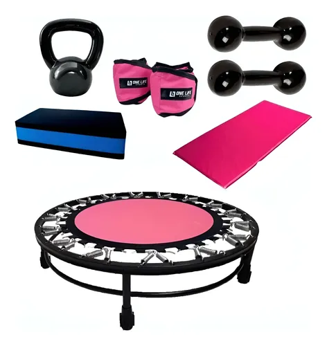 Kit Aeróbico Para Treino De Ginástica Mini Jump + Pesos