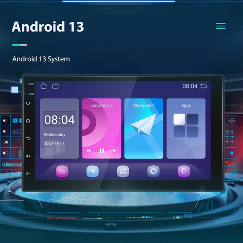 Radio De Coche Android 2din Gps Con Pantalla Táctil De 7 Pul