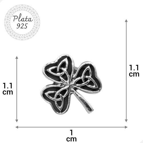 Aros Trebol Celta Triqueta Pequeños Plata Fina 925 | E319