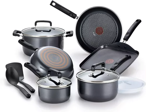 Juego Utensilios Cocina 8 Pz Nylon Resistentes Tefal T-fal Color Negro