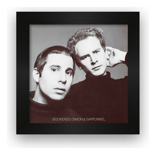 Quadro Azulejo Com Moldura Simon And Garfunkel Bookends Cor Cinza Cor da armação Preto