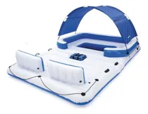 Comprar Tumbona Inflable 6 Personas Con Portavasos Y Parasol Desmont