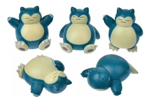 Pokémon Colección 5 Mini Figuras Snorlax En Bolsa