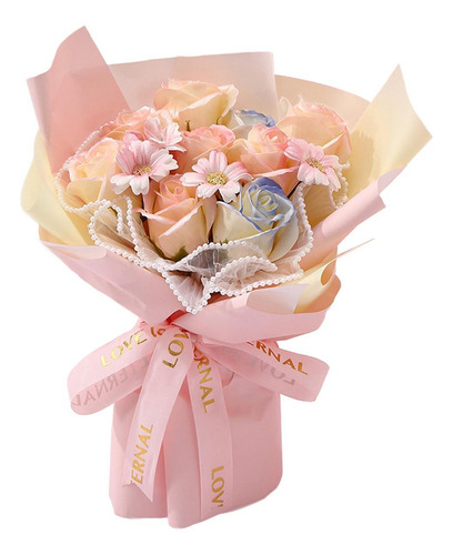 Regalo Del Día De La Madre, Ramo De Flores De Jabón, Rosa