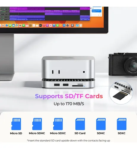 Estação De Acoplamento Raycue Mac Mini M4 8tb Nvme Ssd Hub