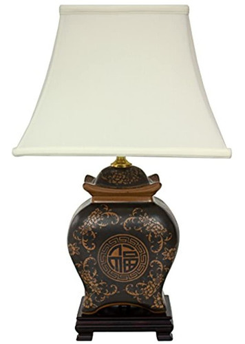 Lámpara De Porcelana Oriental Muebles 19 inch