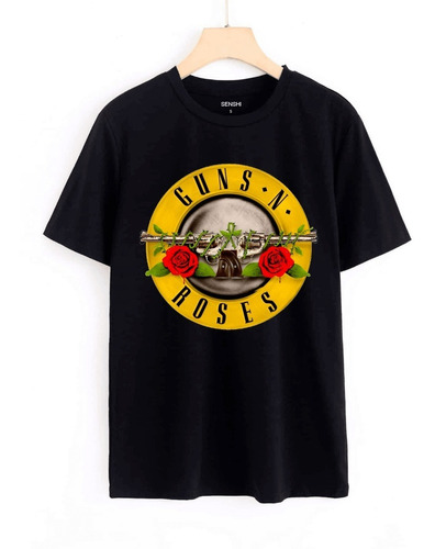 Polera 100% Algodon/ Logo Guns N Roses Rock Norteamericano