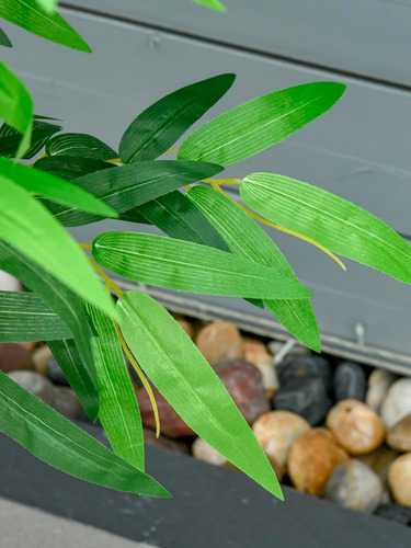 1 Lindo Arbol Planta De Bambu Verde Artificial 160cm+maceta