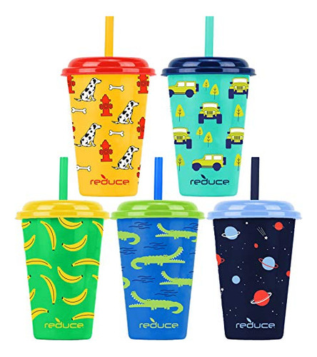 Reducir Gogo's  12 Oz Kids Cups Set, 5 Pack  Plastic 8y8ff