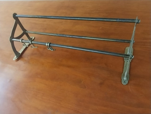 Perchero/toallero De Bronce De Pared Amarillo (Usado)