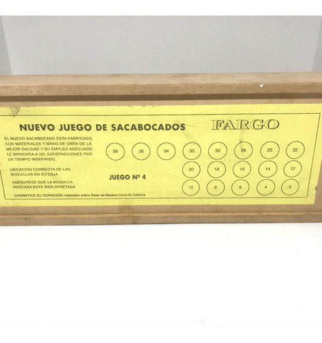 Imagen 5 de 8 de Juego De Sacabocados N°4. Incluye 19 Piezas. De 3 A 38mm.