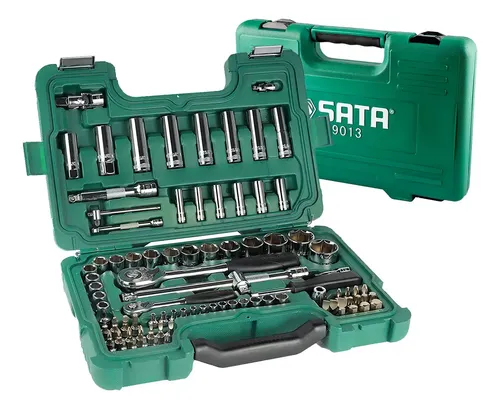 Jogo De Soquete Sextavado 1/2 E 1/4 86 Pçs St09013sj Sata | Frete