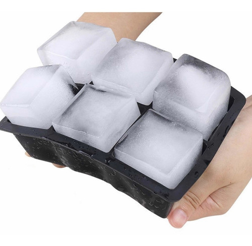 Cubetera Silicona Hielo Cuadrado Grande Apto Horno