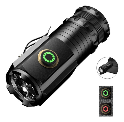 Linterna Led Tactical Titanium Laser Pro Camping Trail Usb