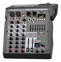 Comprar Mesa de sonido Tklbls Tds4 de 48 V, mezclador de 4 canales, 99 efectos, efectos, USB, MP3, ecualizador de 110 a 240 V
