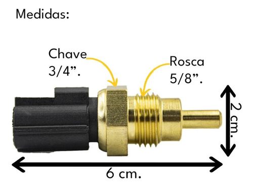 Sensor Temperatura Água Cabeçote L200 Pajero Hpe 2003 A 2012