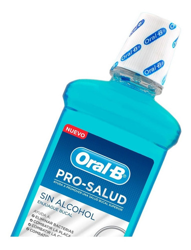 Imagen 5 de 5 de Oral B Pro Salud Enjuague Bucal Cuidado Dental Menta 500ml