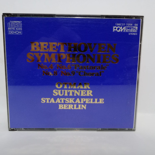 Otmar Suitner- Beethoven Symphonies- Cd 4,5,6, Japón, 1984