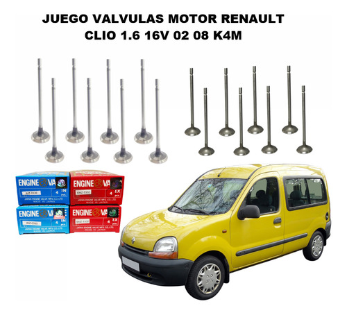 Juego Valvulas Motor Renault  Clio 1.6 16v 02 08 K4m