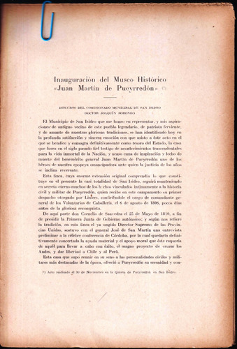 Inauguración Del Museo Pueyrredón, San Isidro 1940 Levene
