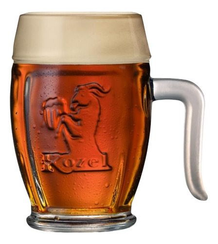5 Pack De Cervezas Checas Kozel Dark 500ml En Lata + Tarro