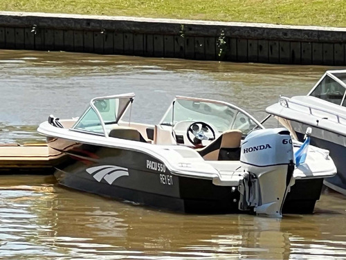 Imagen 11 de 19 de Lancha Pacu 5,60 Con Motor Honda 60 Hp 4 Tiempos