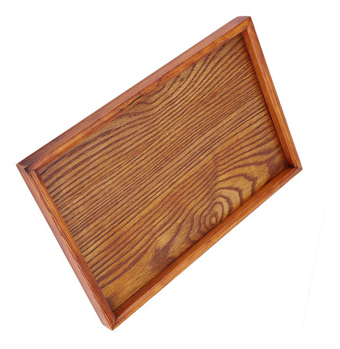 Bandeja De Madera Rectangular Para Servir Té Y Aperitivos