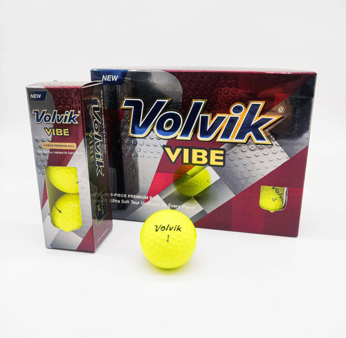 Pelotas De Golf Volvik Vibe Amarilla Una Docena