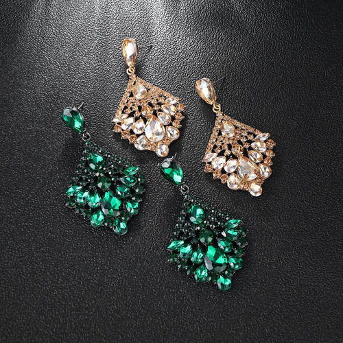 Pendientes Colgantes De Diamantes Acrílicos W4 Vintage Para