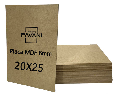 Placa Mdf Crú 6mm 20x25 - 100 Unid P/ Decoração Artesanato//