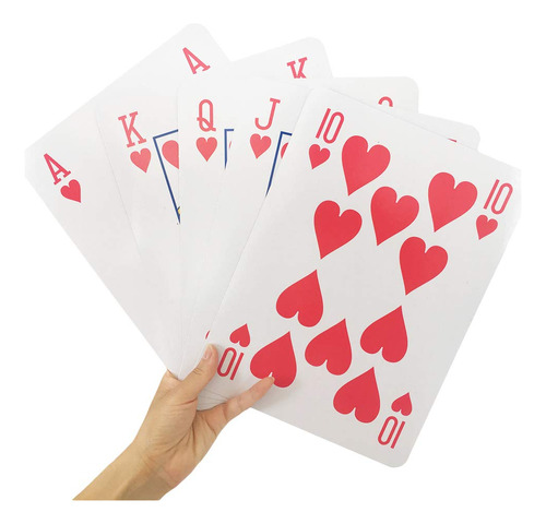 Yuanhe Cartas De Juego Sper Jumbo De 8 X 11 Pulgadas, Baraja