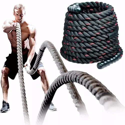 Soga Battle Rope 38mm X 9 Mts Pesada Trabajo Piso Batir Gym